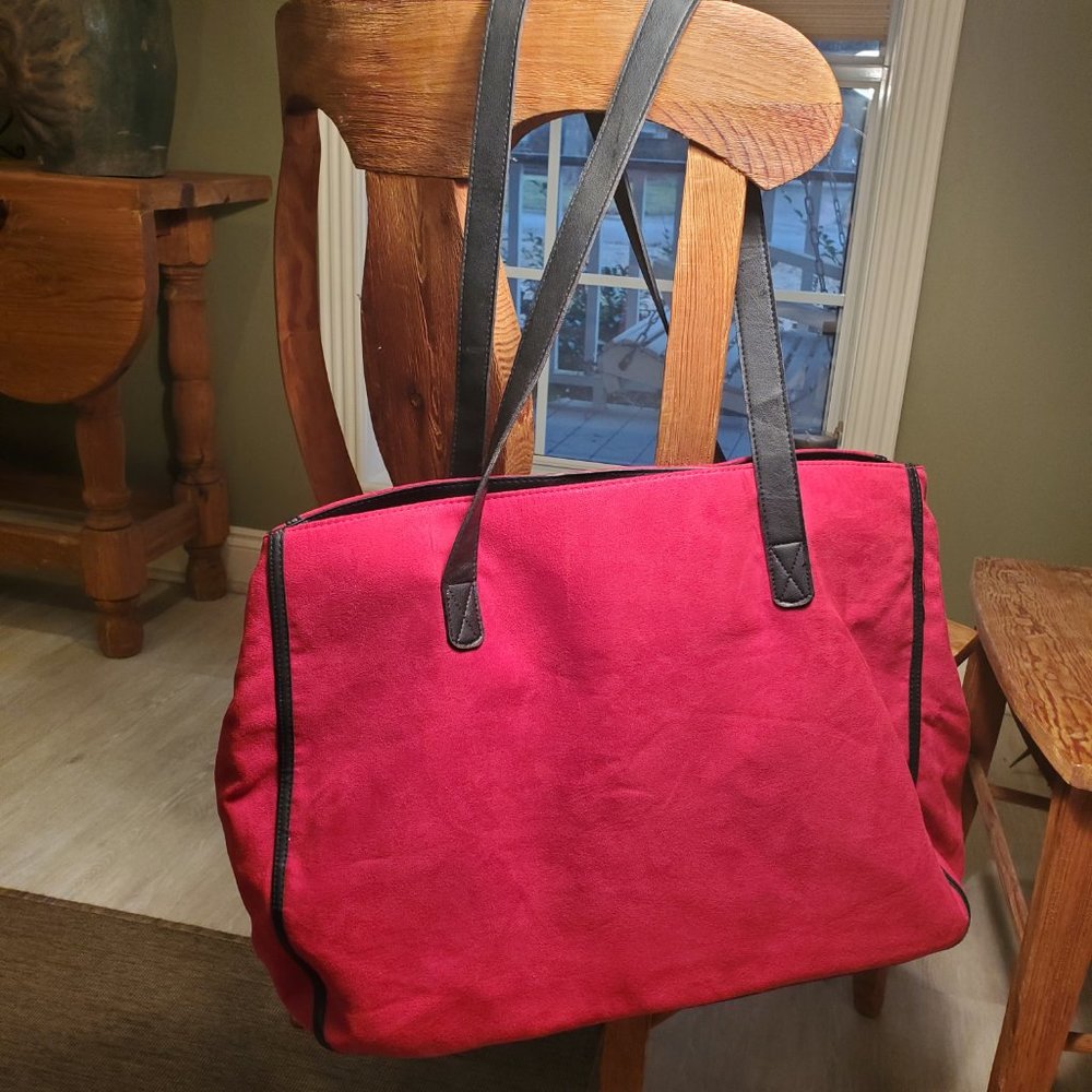 Elizabeth Arden Large Tote Bag Three Compartments Red Black